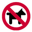 Nos amis les animaux ne sont pas acceptés